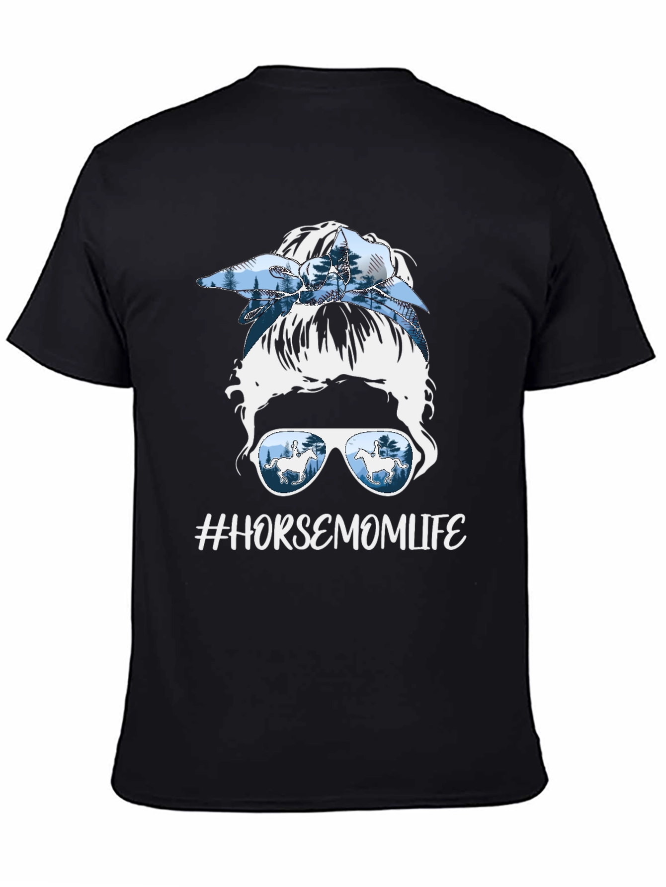#HorseMomLife Messy Bun Graphic Tee