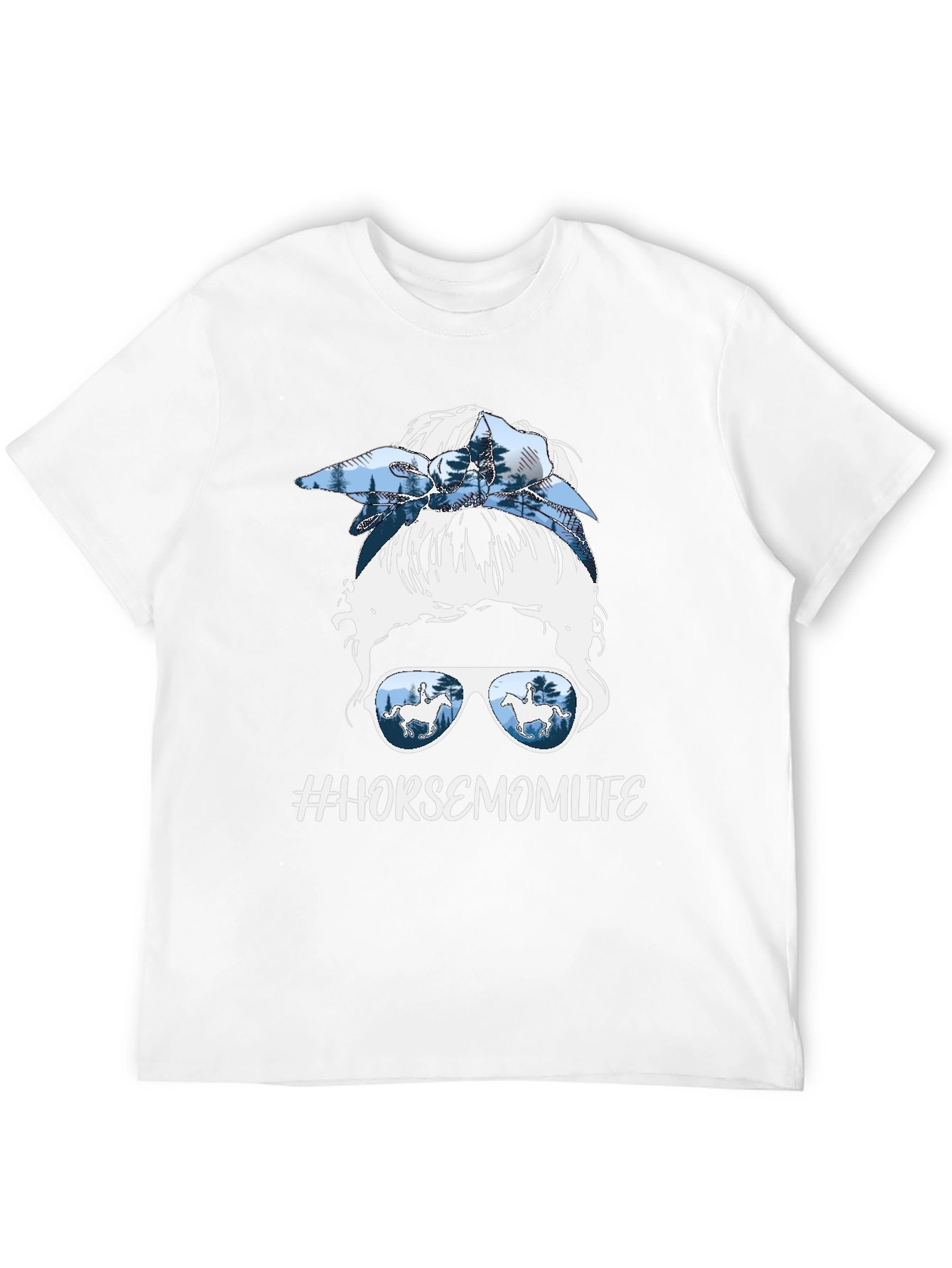 #HorseMomLife Messy Bun Graphic Tee