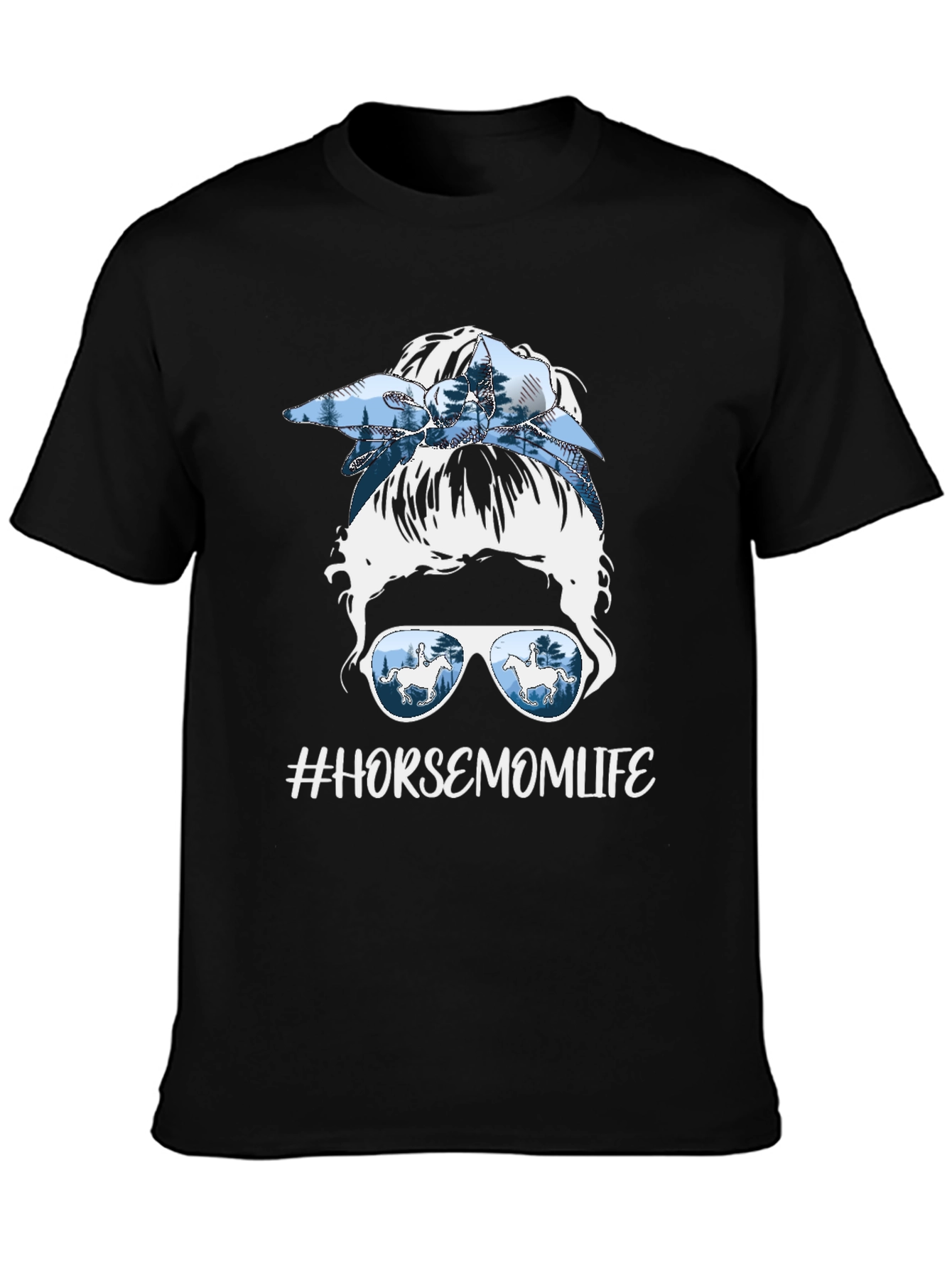 #HorseMomLife Messy Bun Graphic Tee