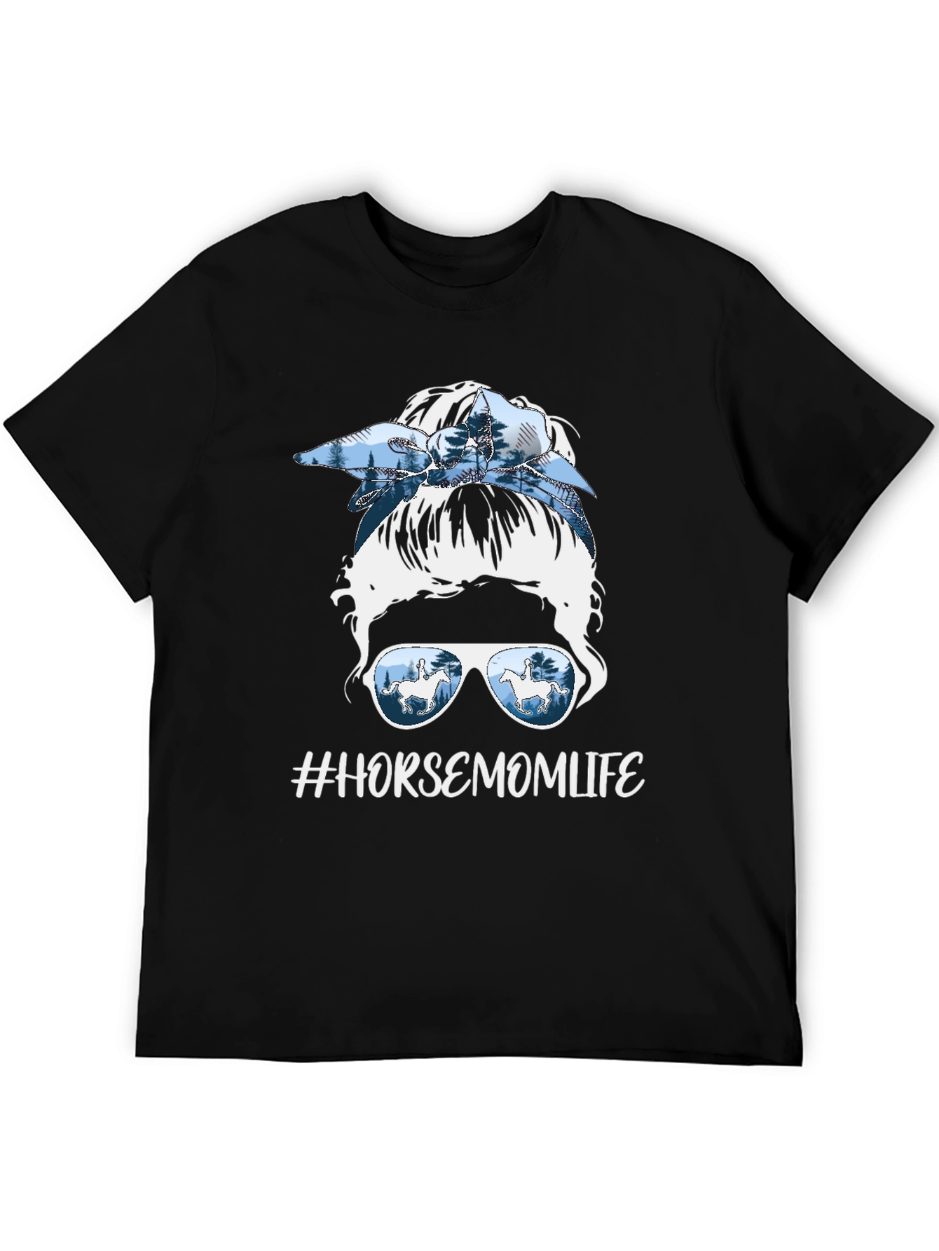 #HorseMomLife Messy Bun Graphic Tee
