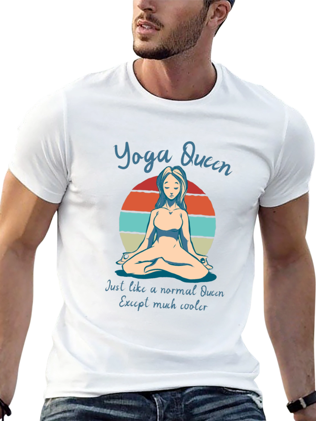 Yoga Queen T-Shirt - Meditating Woman Graphic Tee