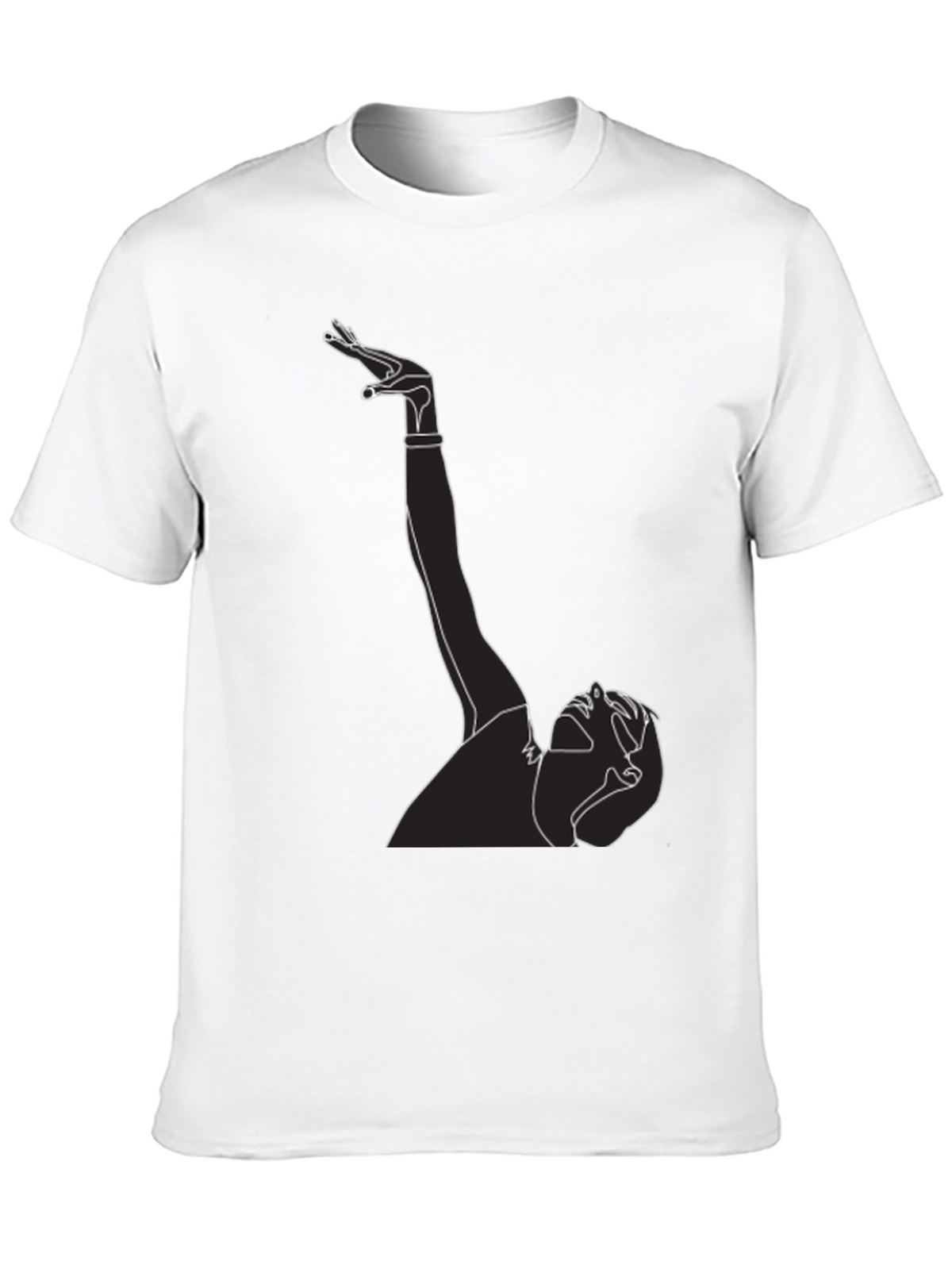 Line Art Graphic Tee - Black T-Shirt