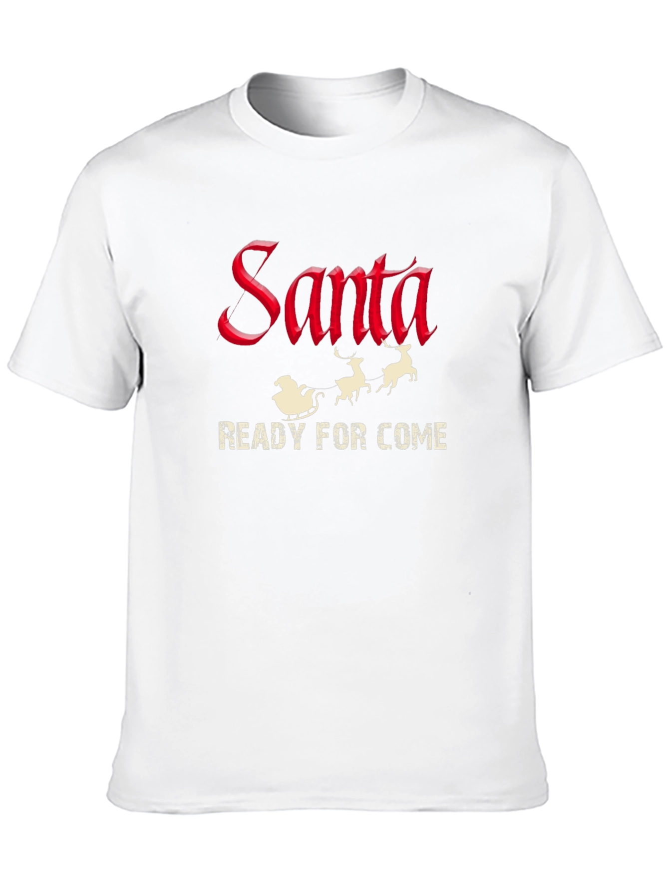 Santa Ready For Come Black T-Shirt