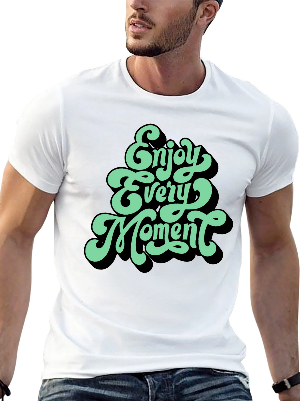 Enjoy Every Moment Graphic Tee - Black