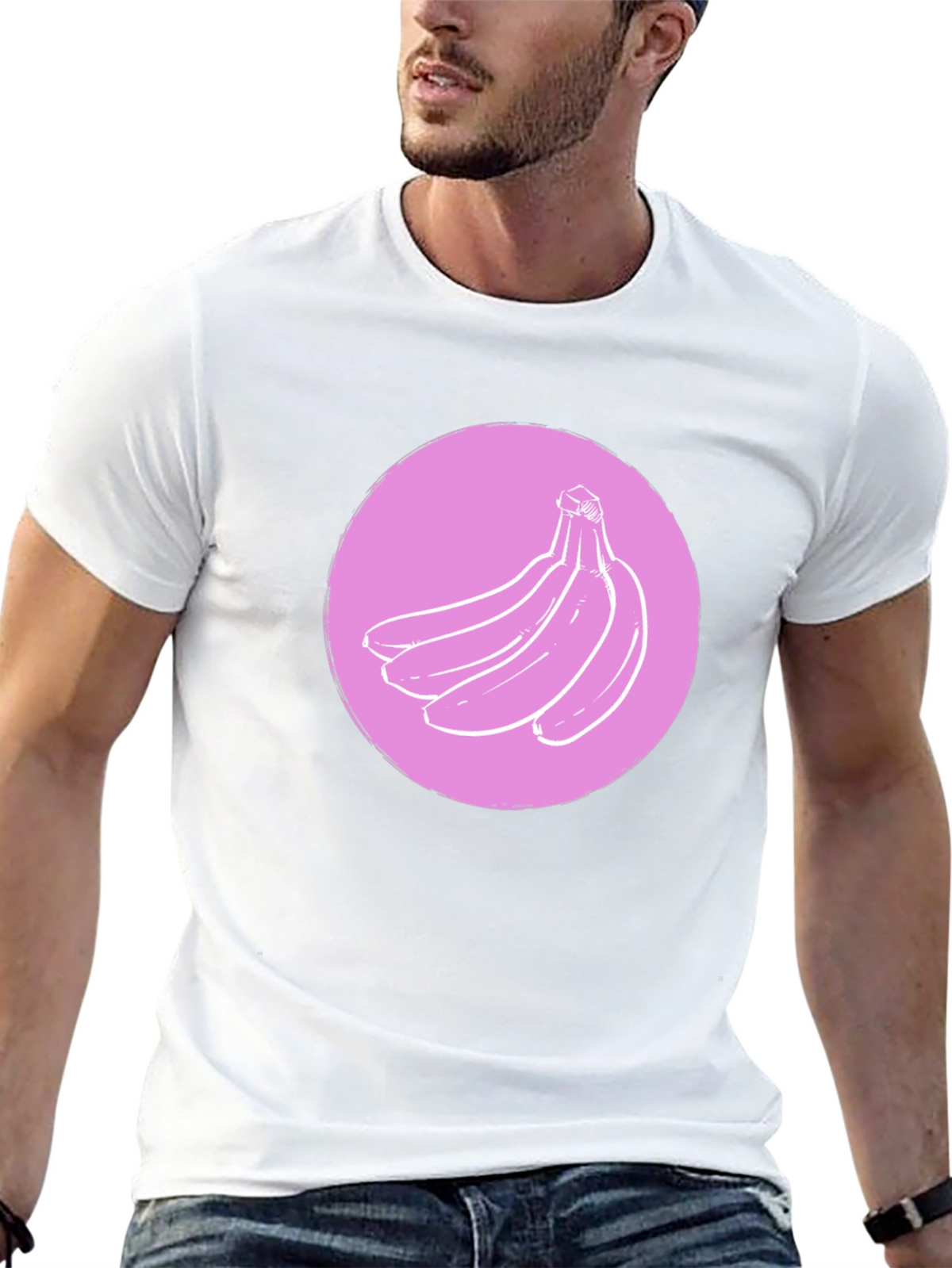 Banana Graphic T-Shirt - Black Crew Neck Tee