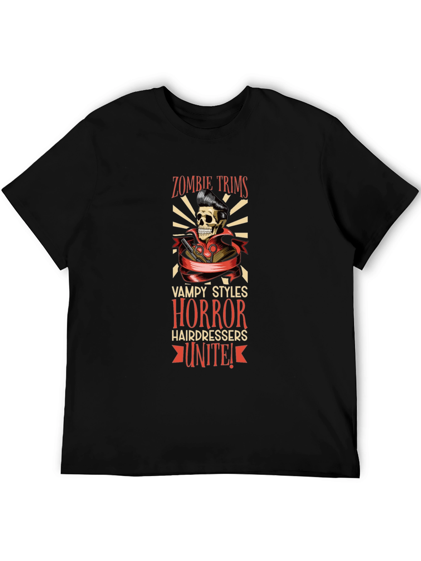 Zombie Trims Horror Hairdressers T-Shirt