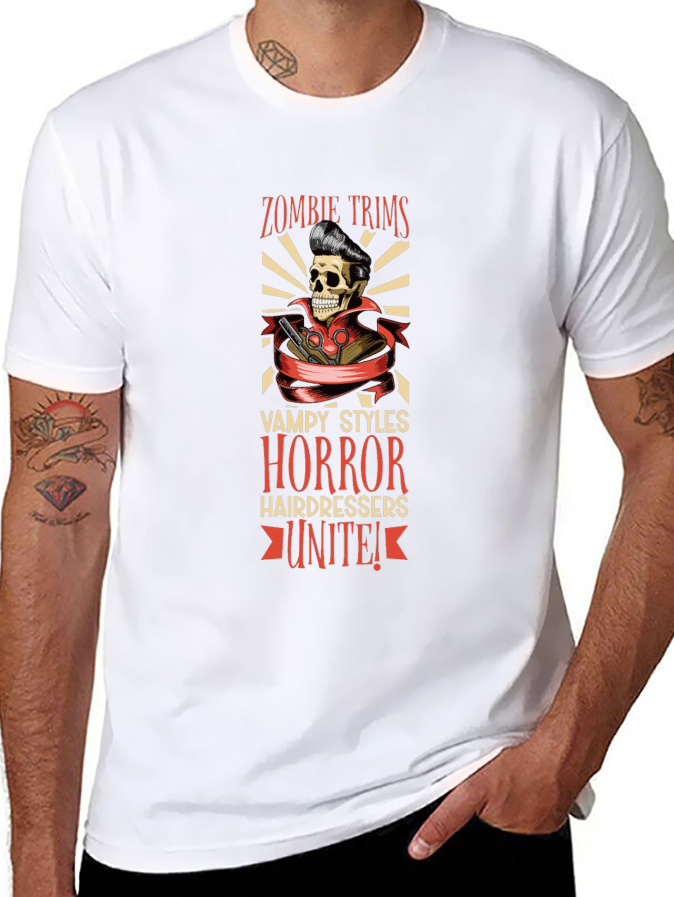 Zombie Trims Horror Hairdressers T-Shirt