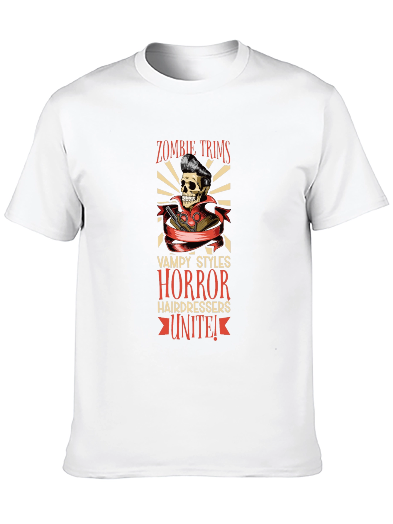 Zombie Trims Horror Hairdressers T-Shirt