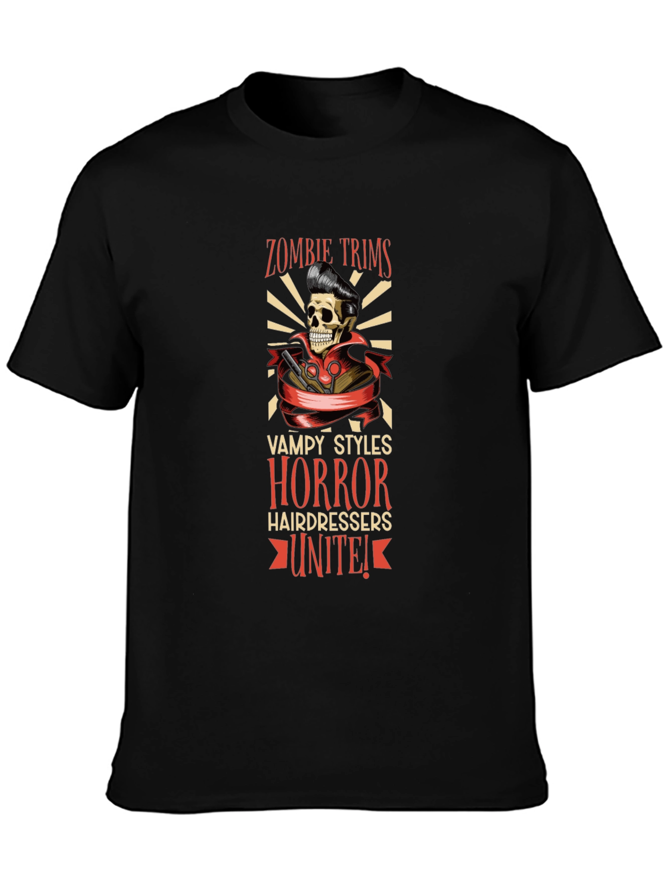 Zombie Trims Horror Hairdressers T-Shirt