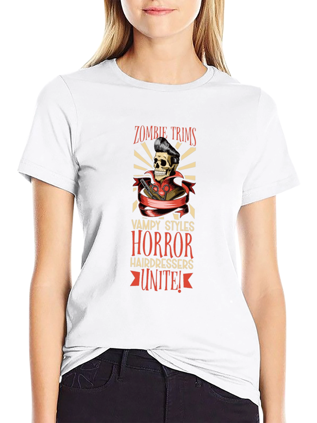Zombie Trims Horror Hairdressers T-Shirt