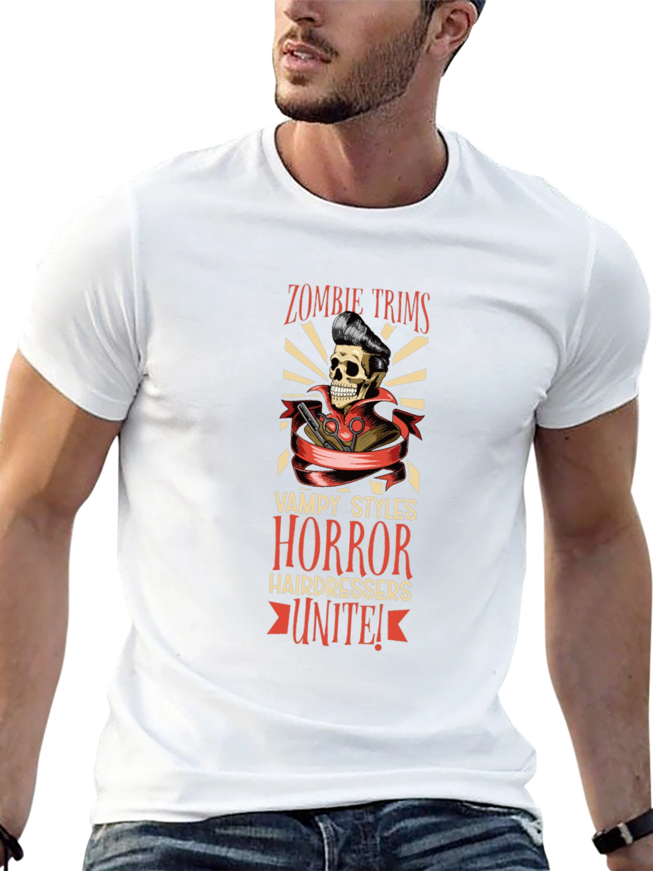 Zombie Trims Horror Hairdressers T-Shirt