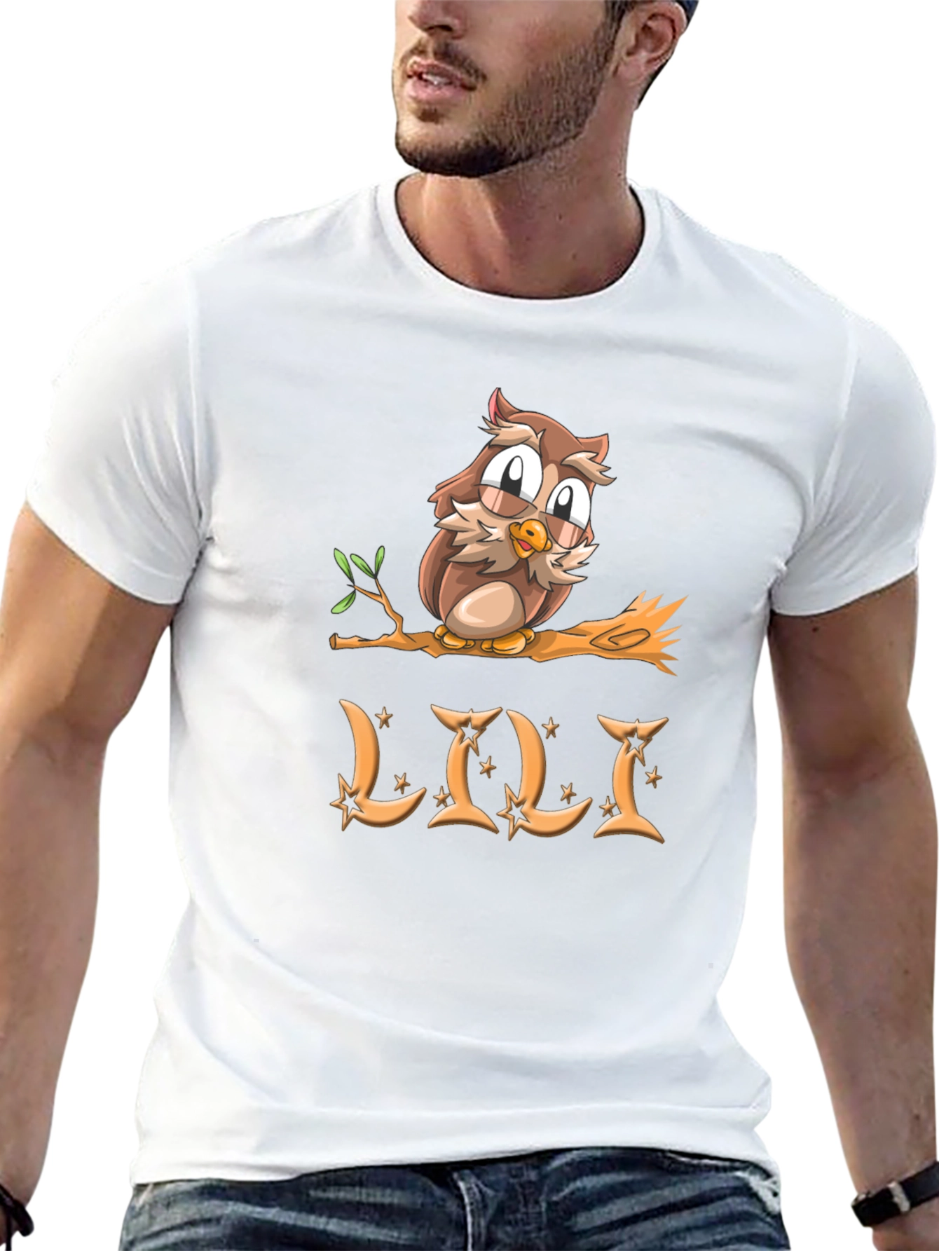 Cute Owl on Branch T-Shirt - Loli