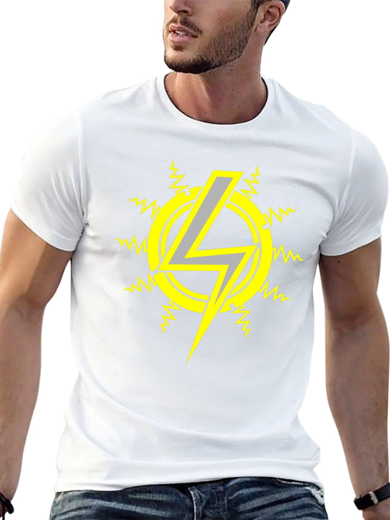 Electric Bolt T-Shirt - Black Graphic Tee