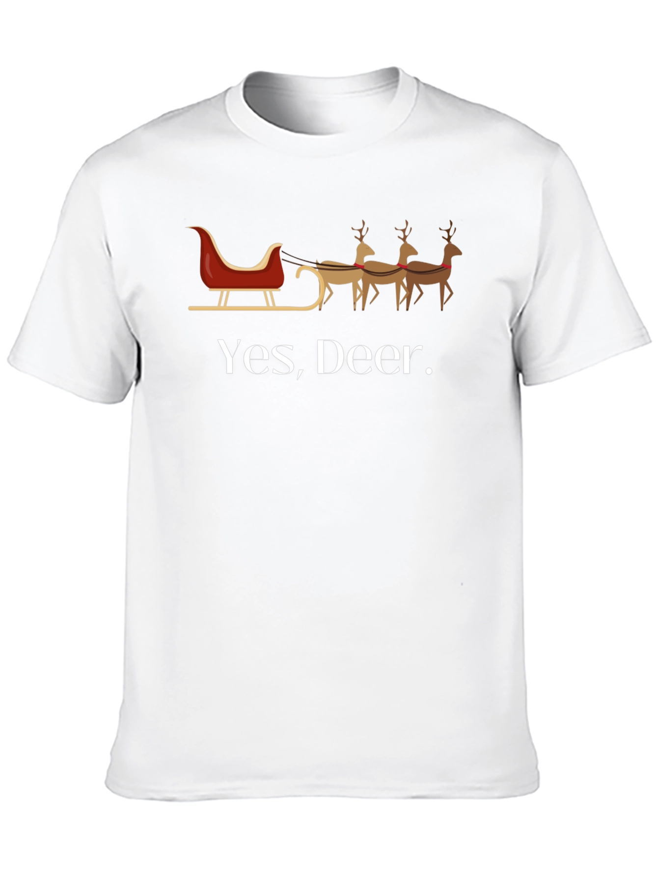Yes Deer. Christmas Graphic Tee