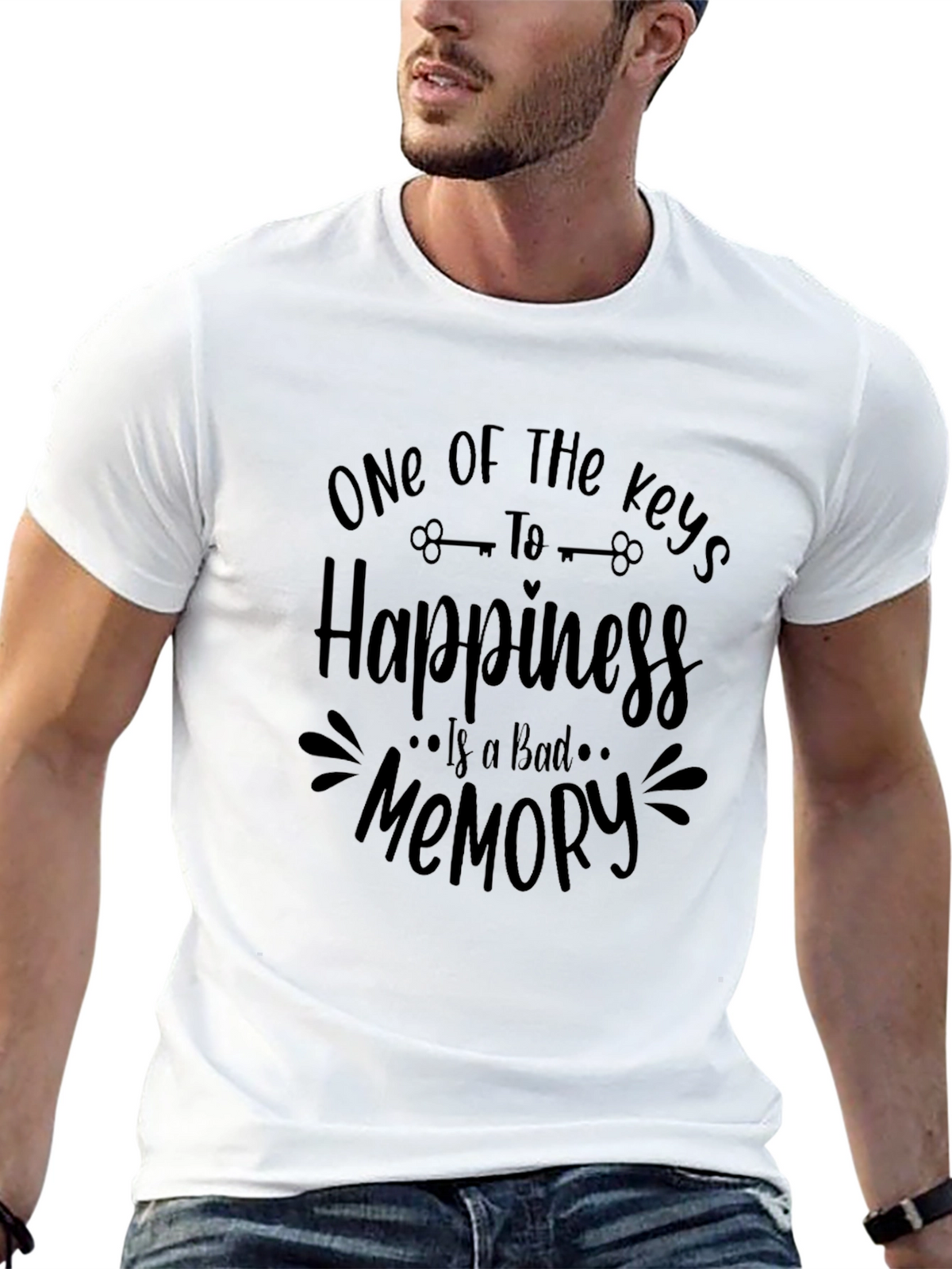 Humorous Bad Memory Black T-Shirt