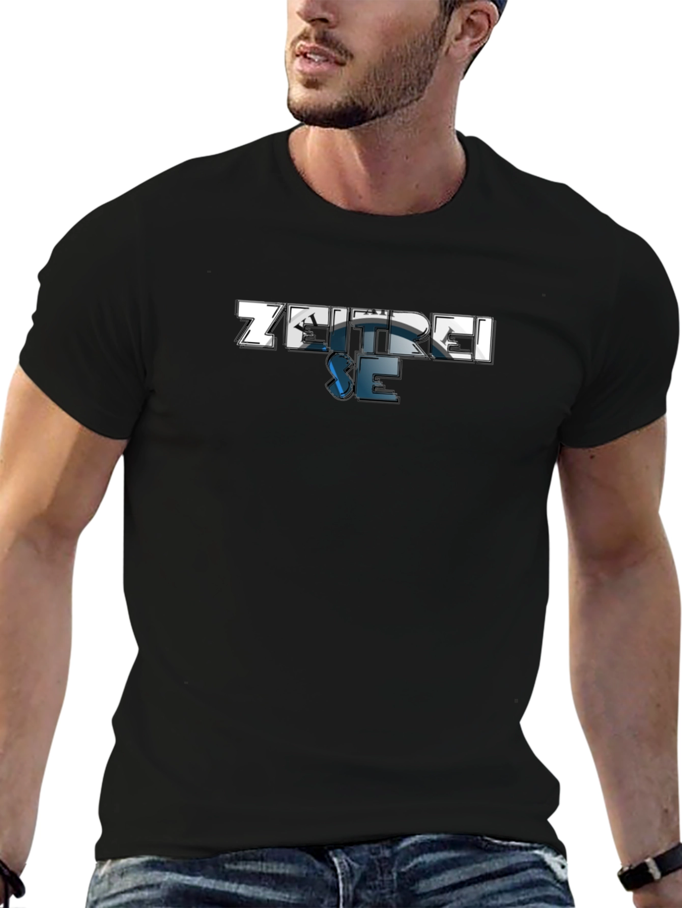 Zeitrei.se Black Graphic Tee