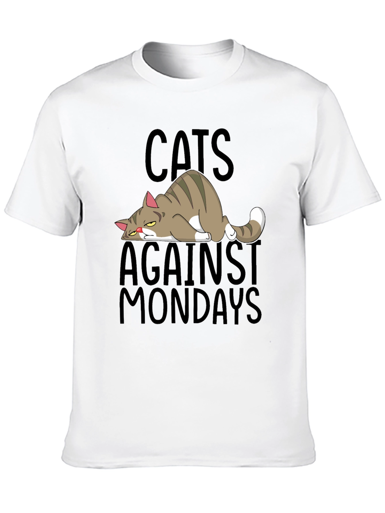 Cats Against Mondays Funny Graphic T-Shirt