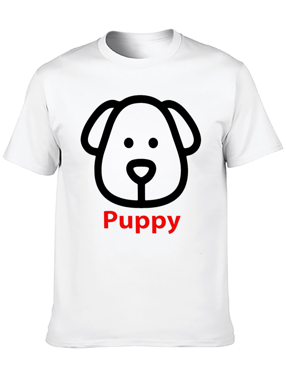Puppy Dog Graphic Tee - Black Unisex T-Shirt
