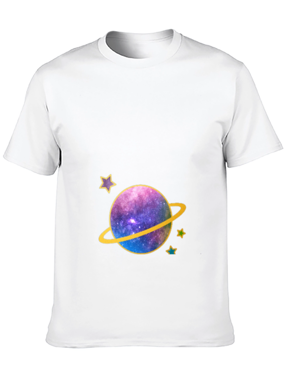 Galaxy Planet Graphic Tee - Black