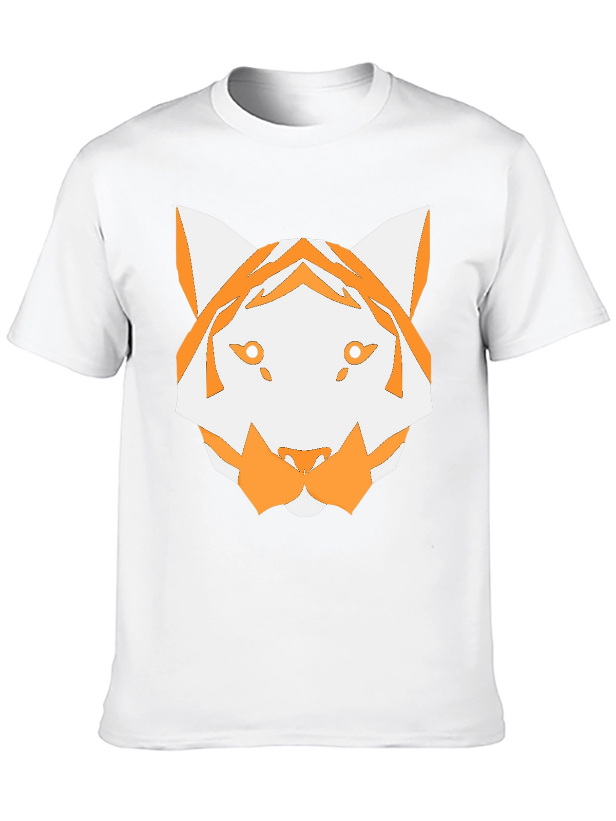 Geometric Tiger Graphic Tee - Black