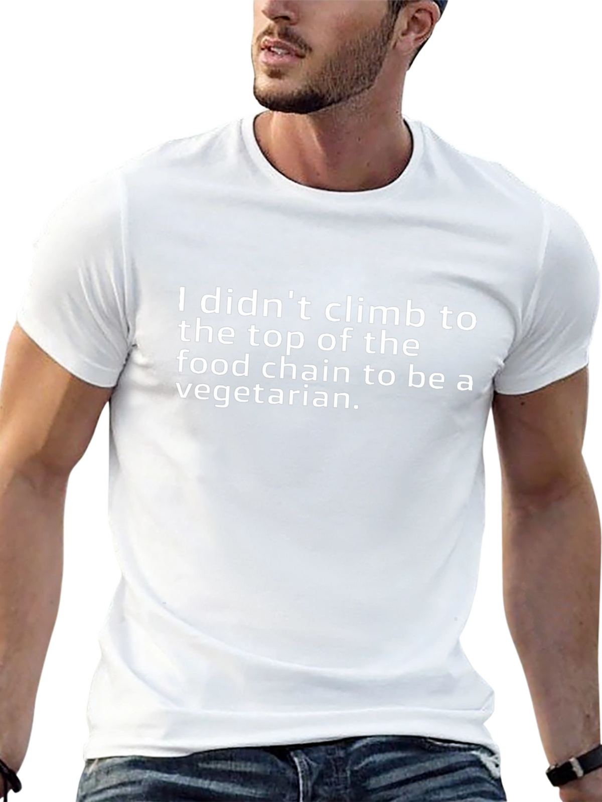 Funny Food Chain T-Shirt - Vegetarian Joke Tee