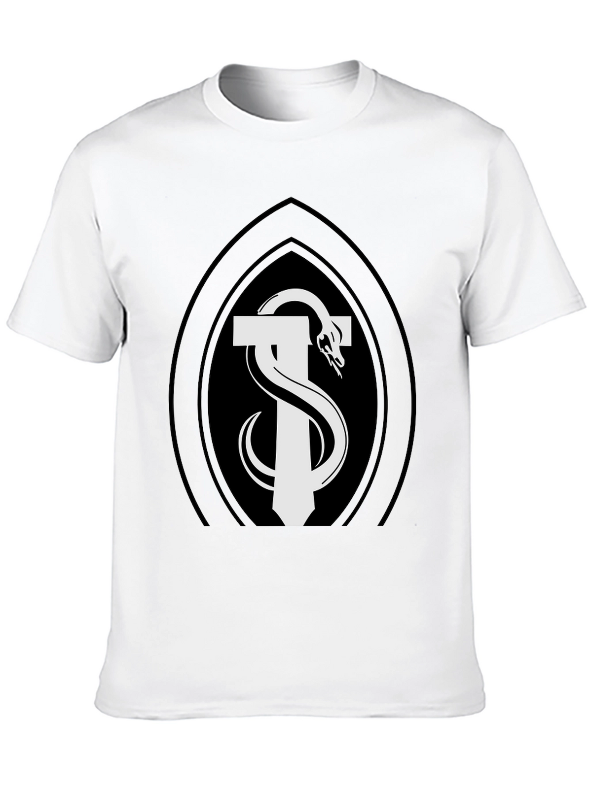 Caduceus Snake T-Shirt - Black