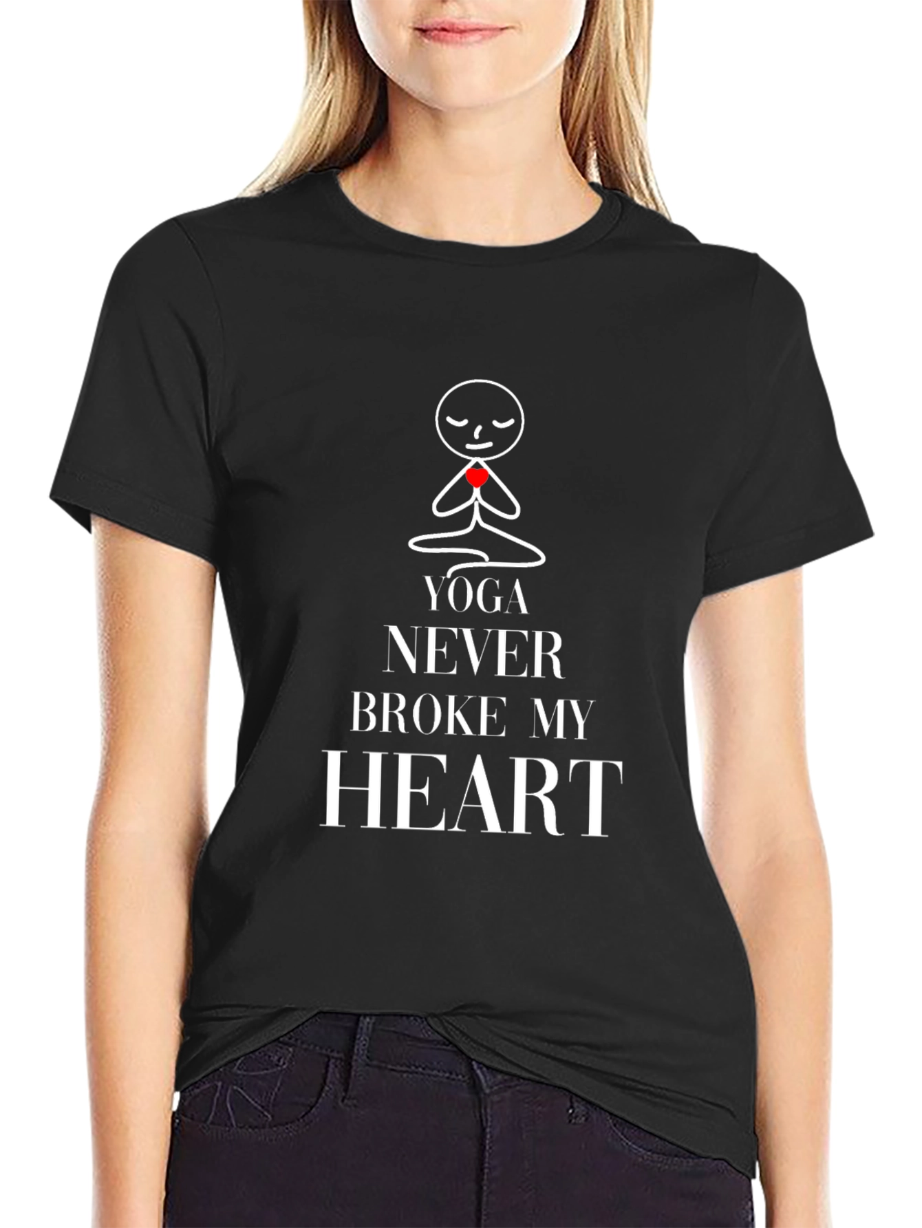 Yoga Never Broke My Heart Graphic Tee