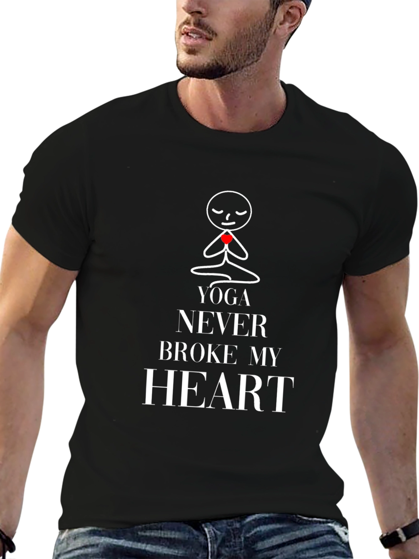 Yoga Never Broke My Heart Graphic Tee