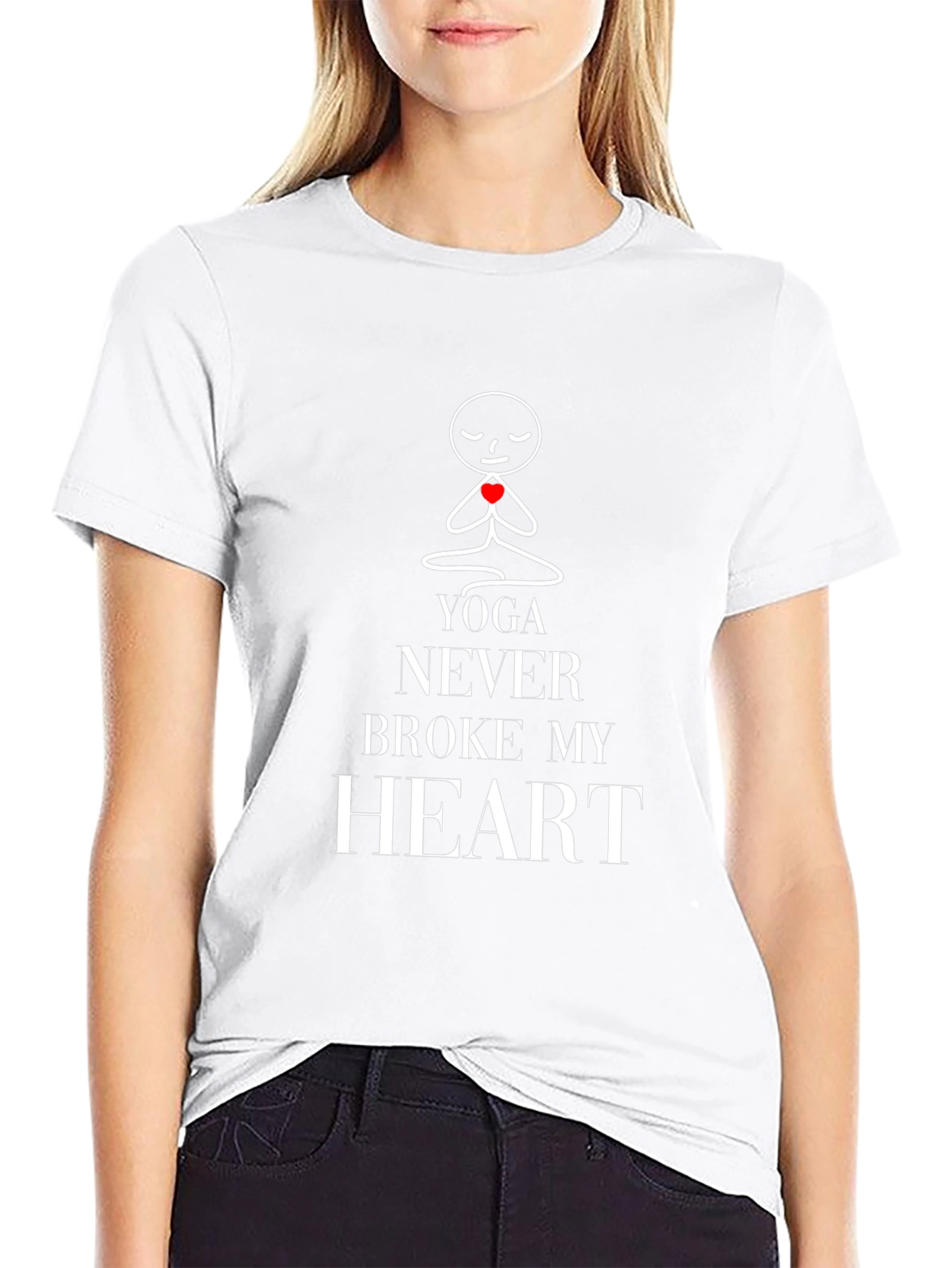 Yoga Never Broke My Heart Graphic Tee