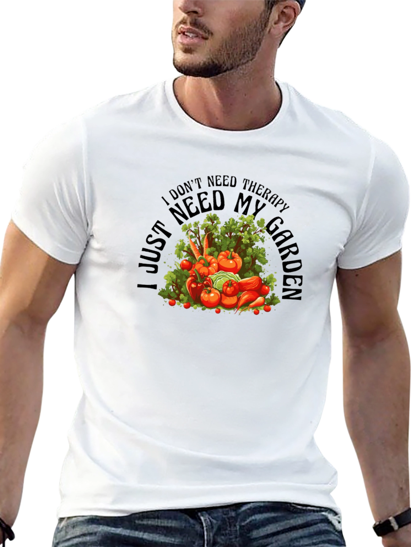 Therapy Garden Black T-Shirt - Gardeners Gift