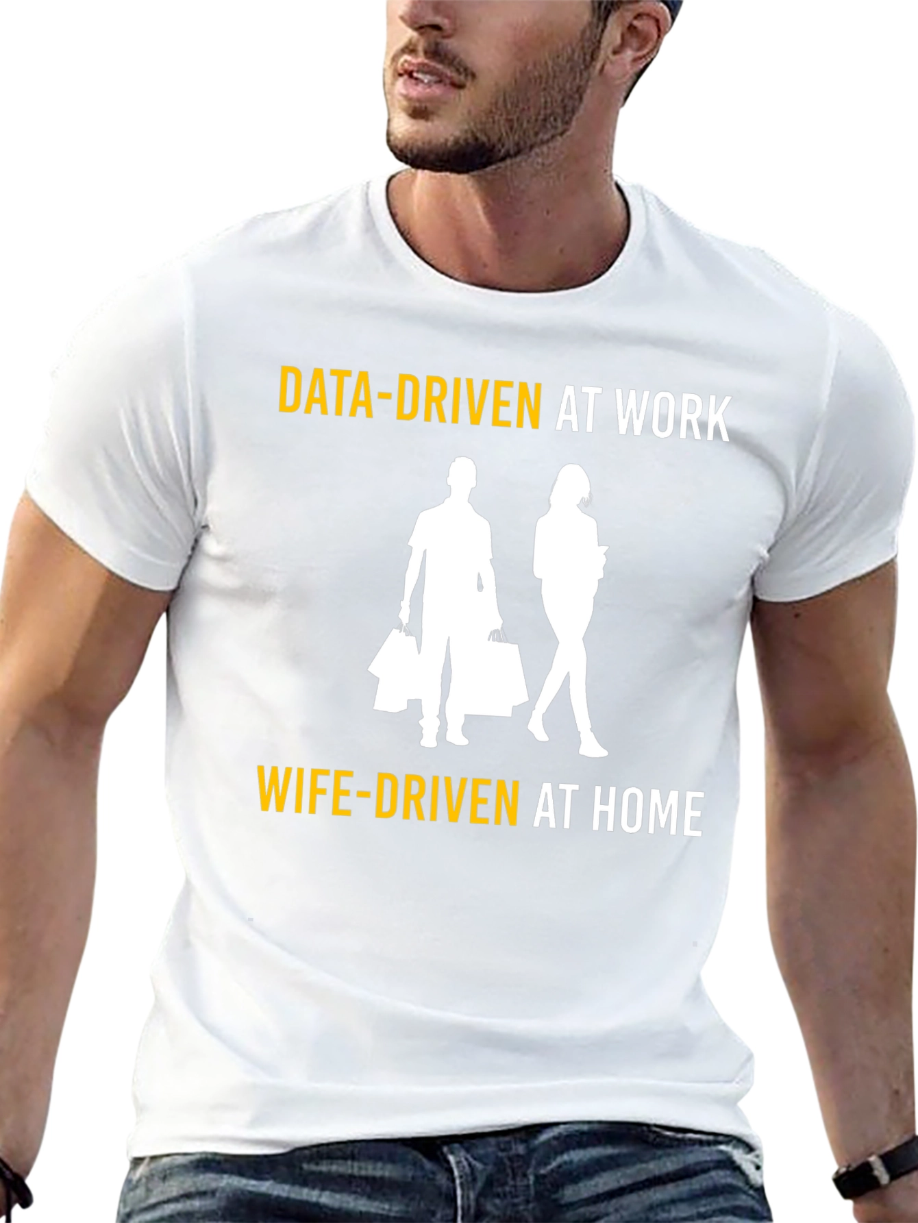 Data-Driven At Work Wife-Driven At Home Graphic T-Shirt