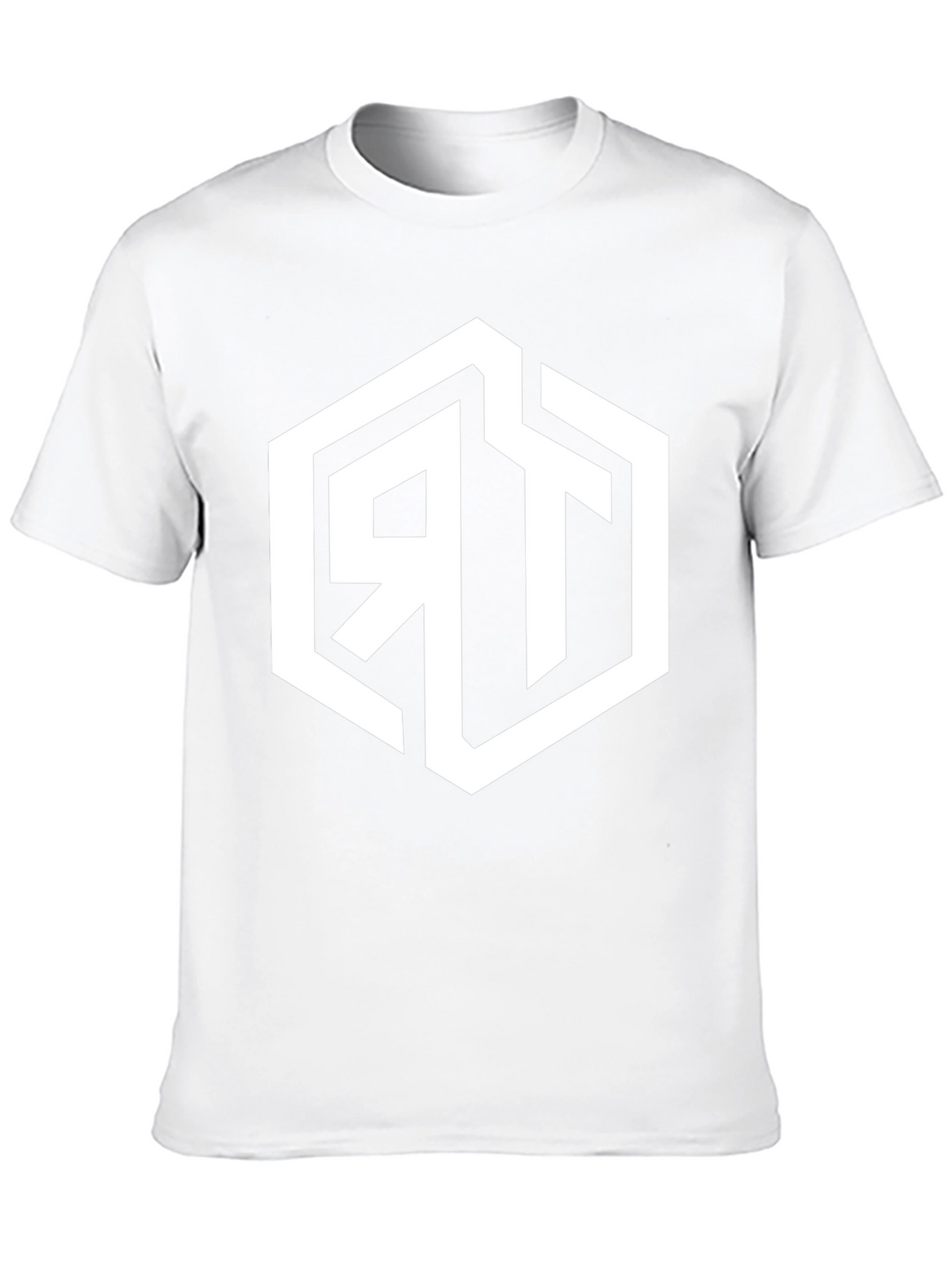 Mens Black Graphic Tee with Geometric RT Logo