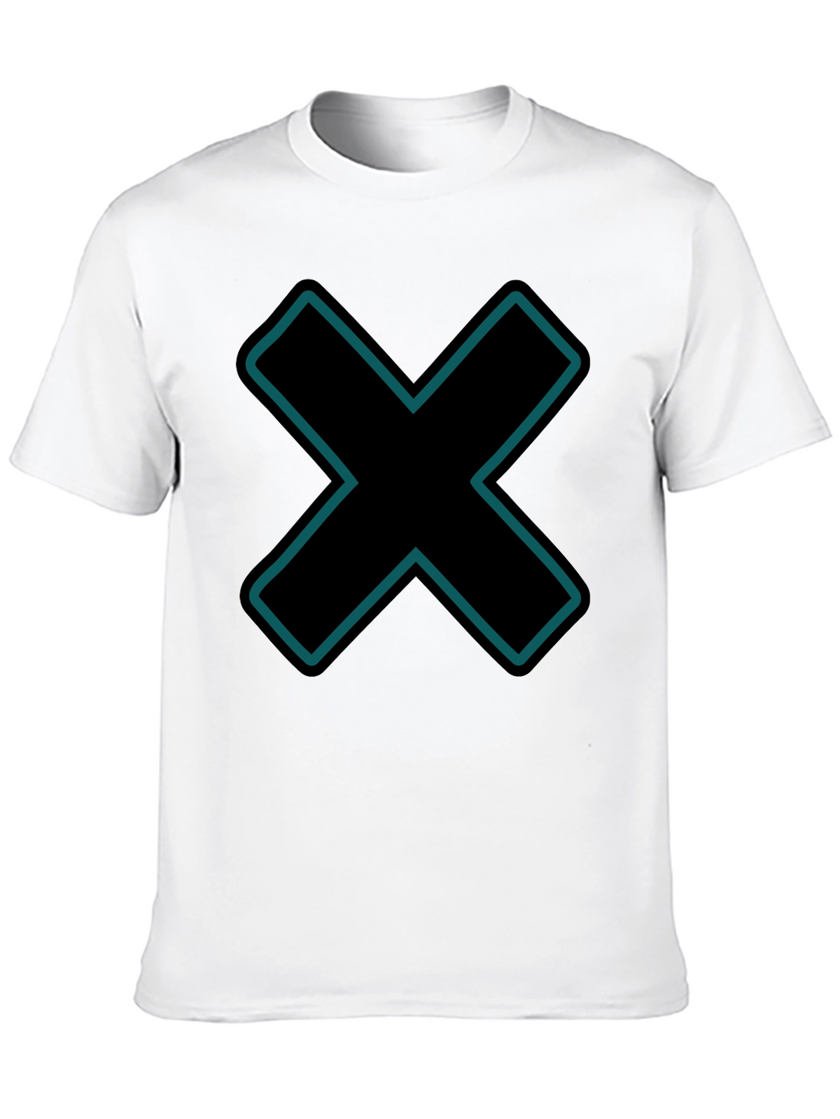 Modern Graphic Tee - Black X Design