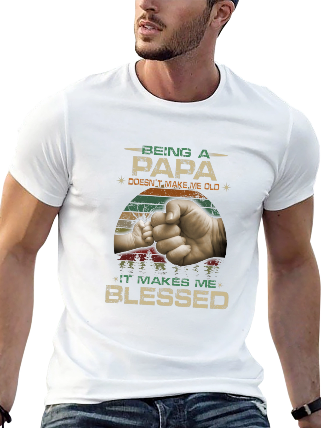 Being a Papa Graphic Tee