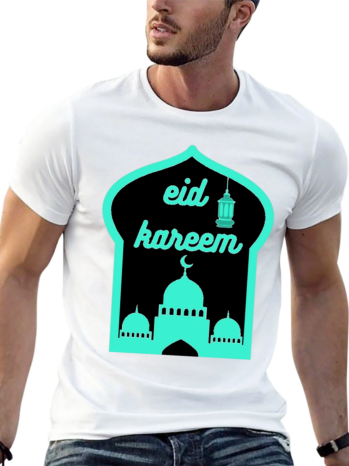 Eid Kareem T-Shirt - Mosque Lantern Design