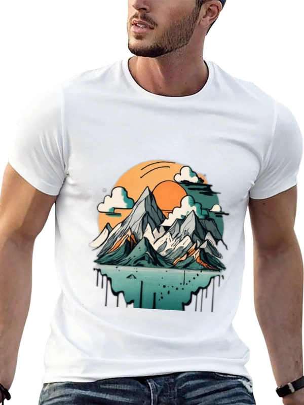 Mountain Sunset Graphic T-Shirt