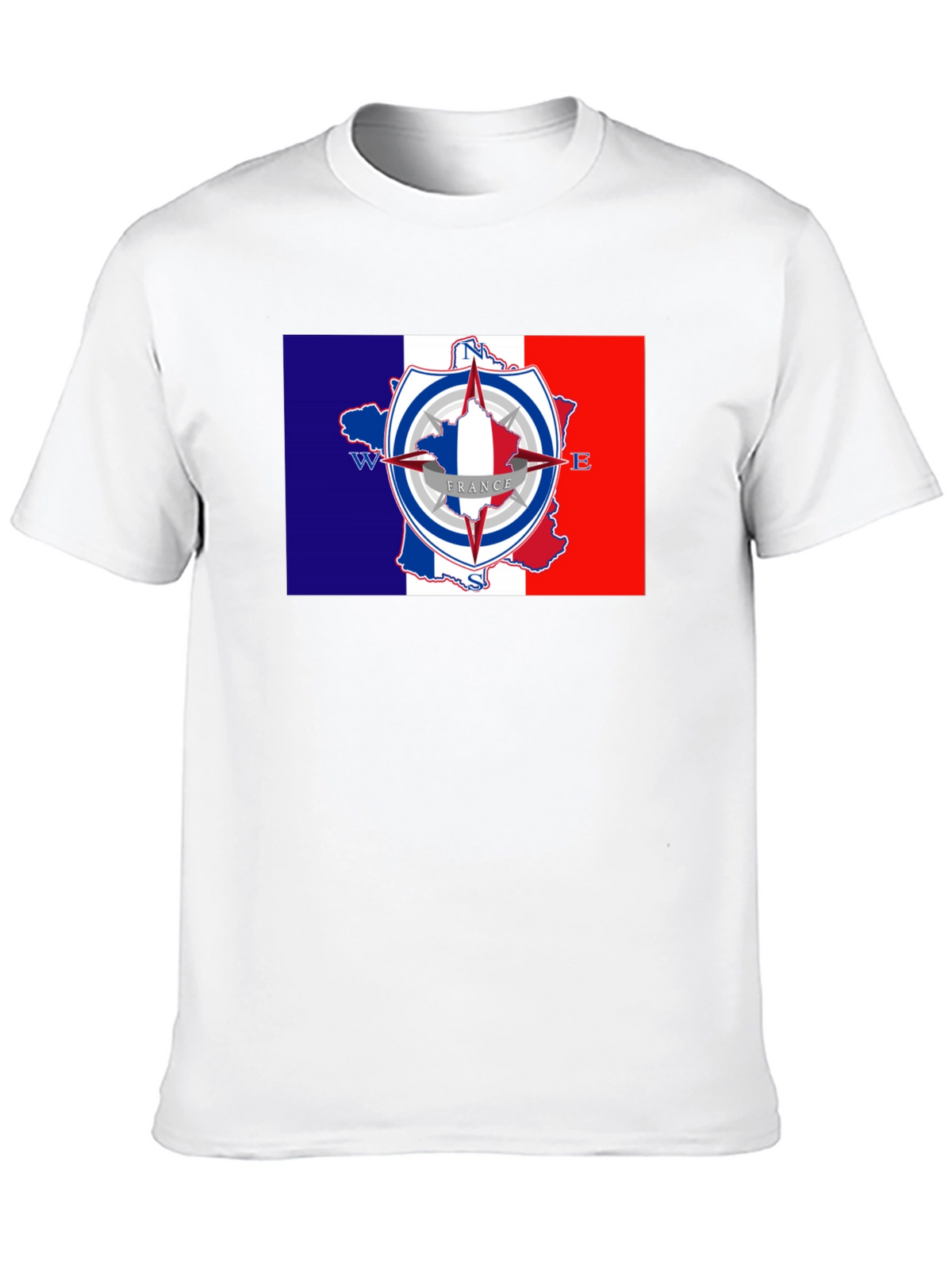 France Compass T-Shirt - Black Crew Neck Tee