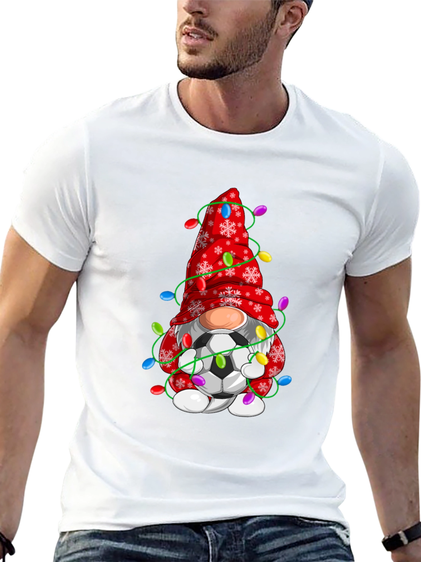 Christmas Soccer Gnome T-Shirt