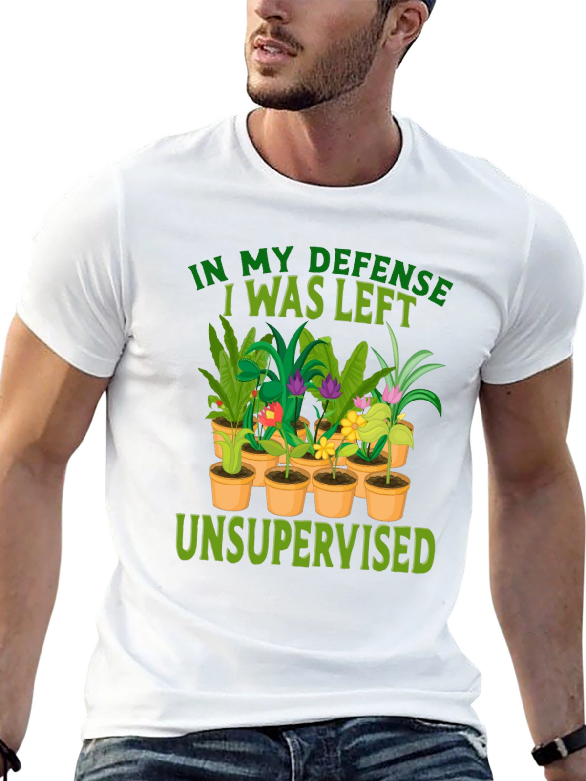 In My Defense Unsupervised Plant T-Shirt