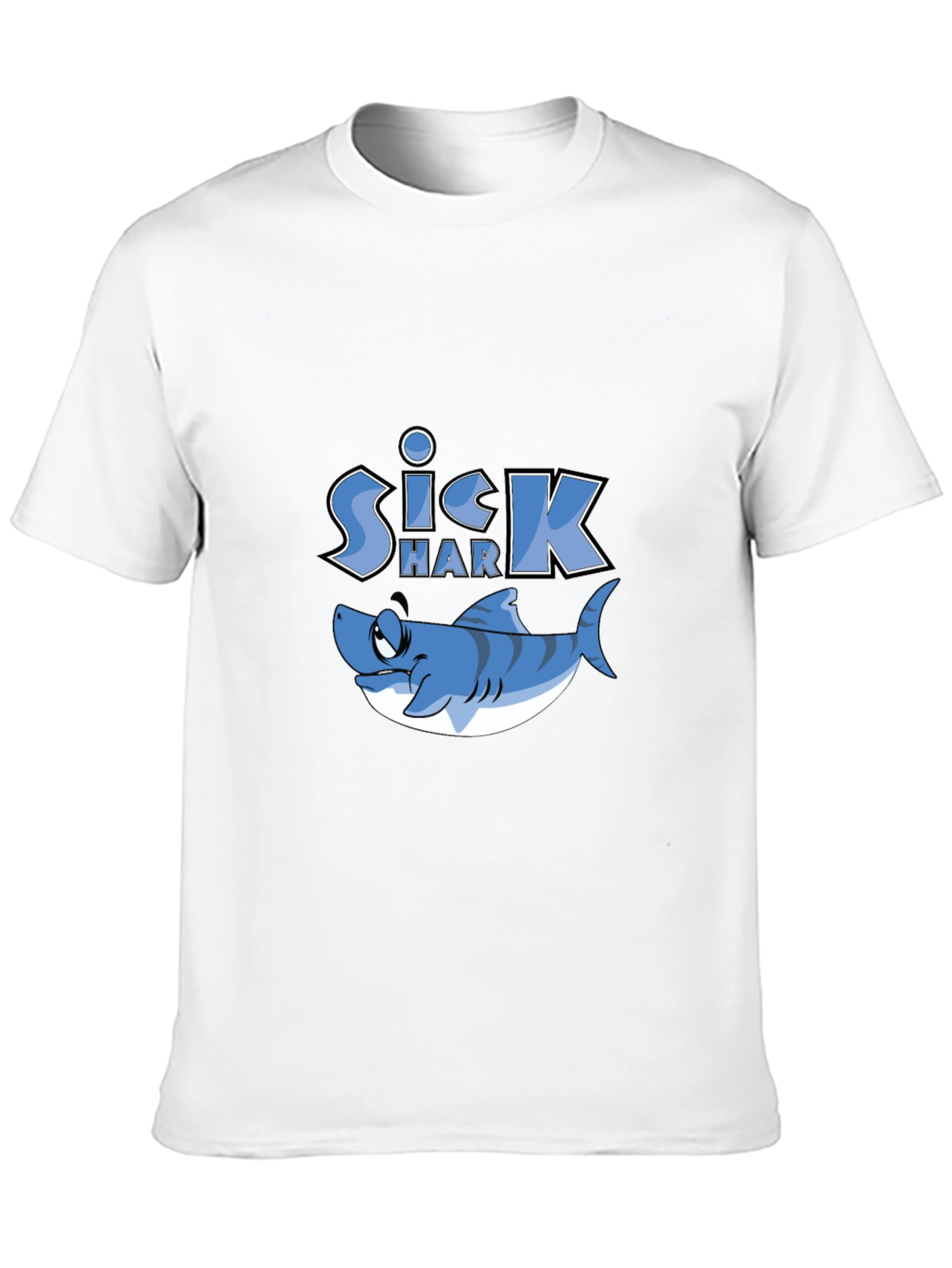 Sick Shark Graphic Print T-Shirt