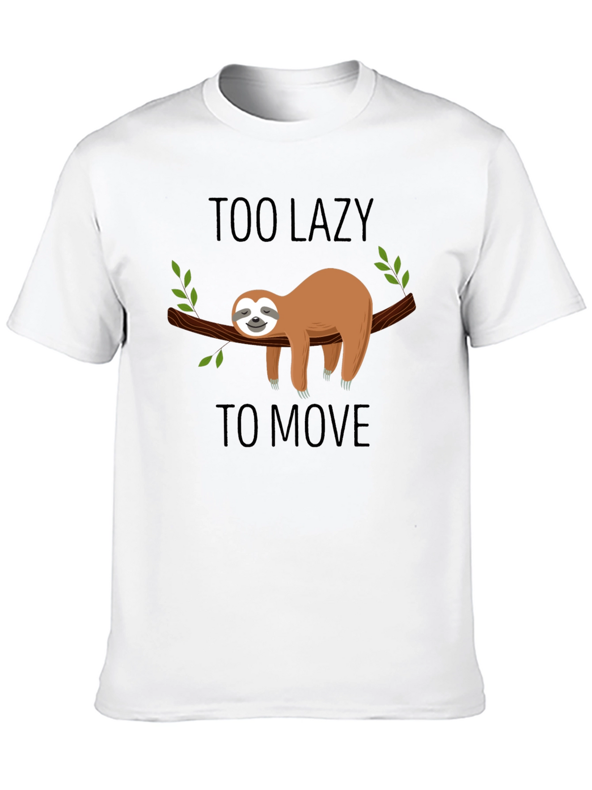 Lazy Sloth Graphic T-Shirt - Mens Black Tee