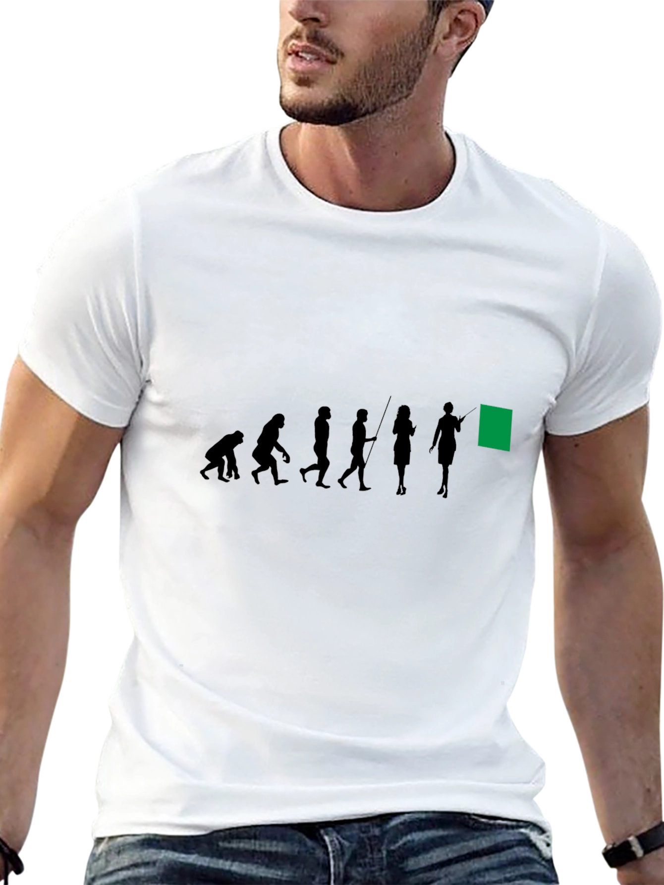 Evolution of the Flag Black T-Shirt