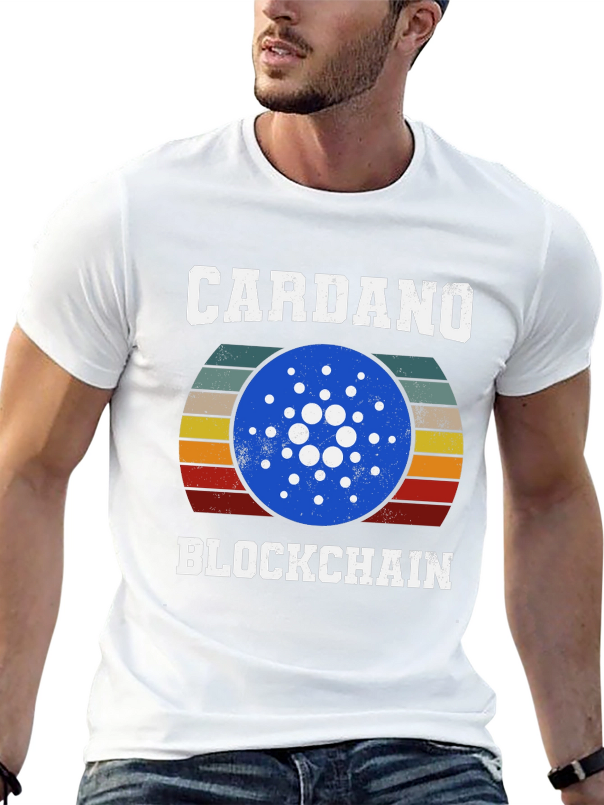 Cardano Blockchain Retro T-Shirt