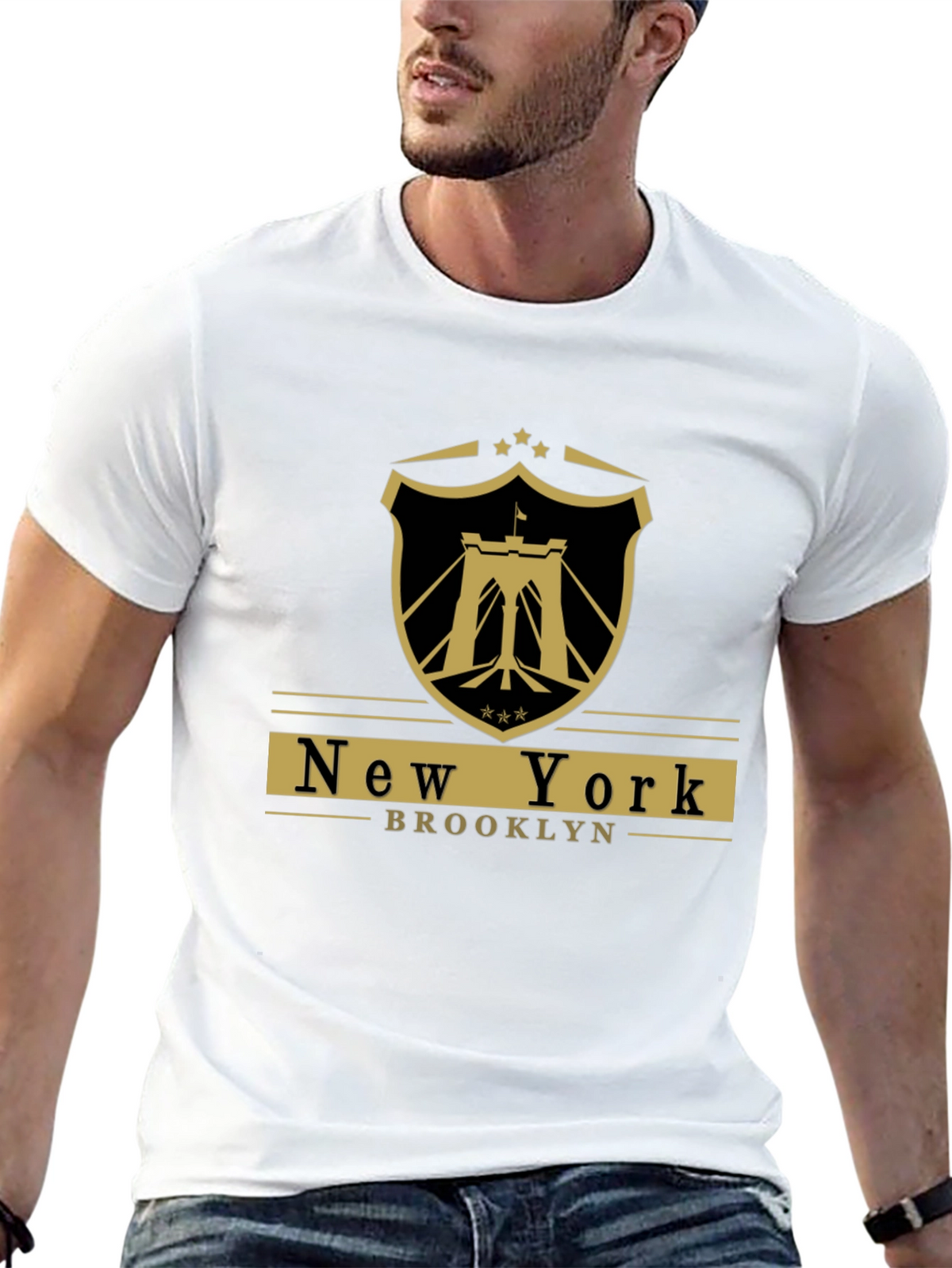 New York Brooklyn Black Graphic T-Shirt