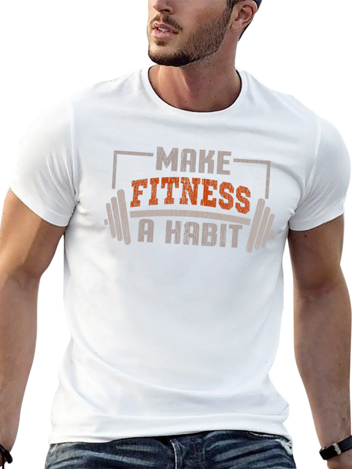 Make Fitness A Habit Graphic T-Shirt