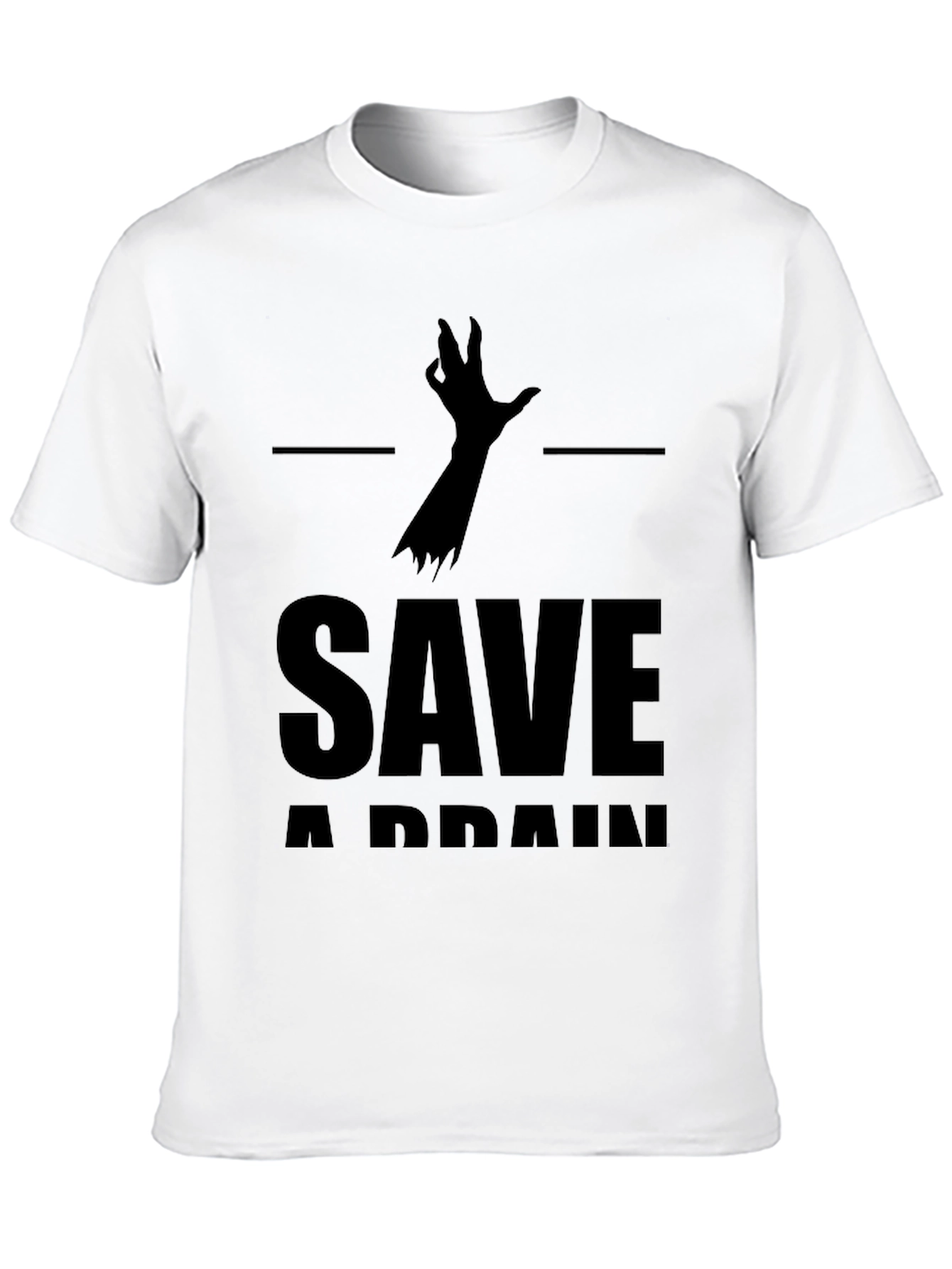 Save a Brain T-Shirt - Zombie Humor Tee
