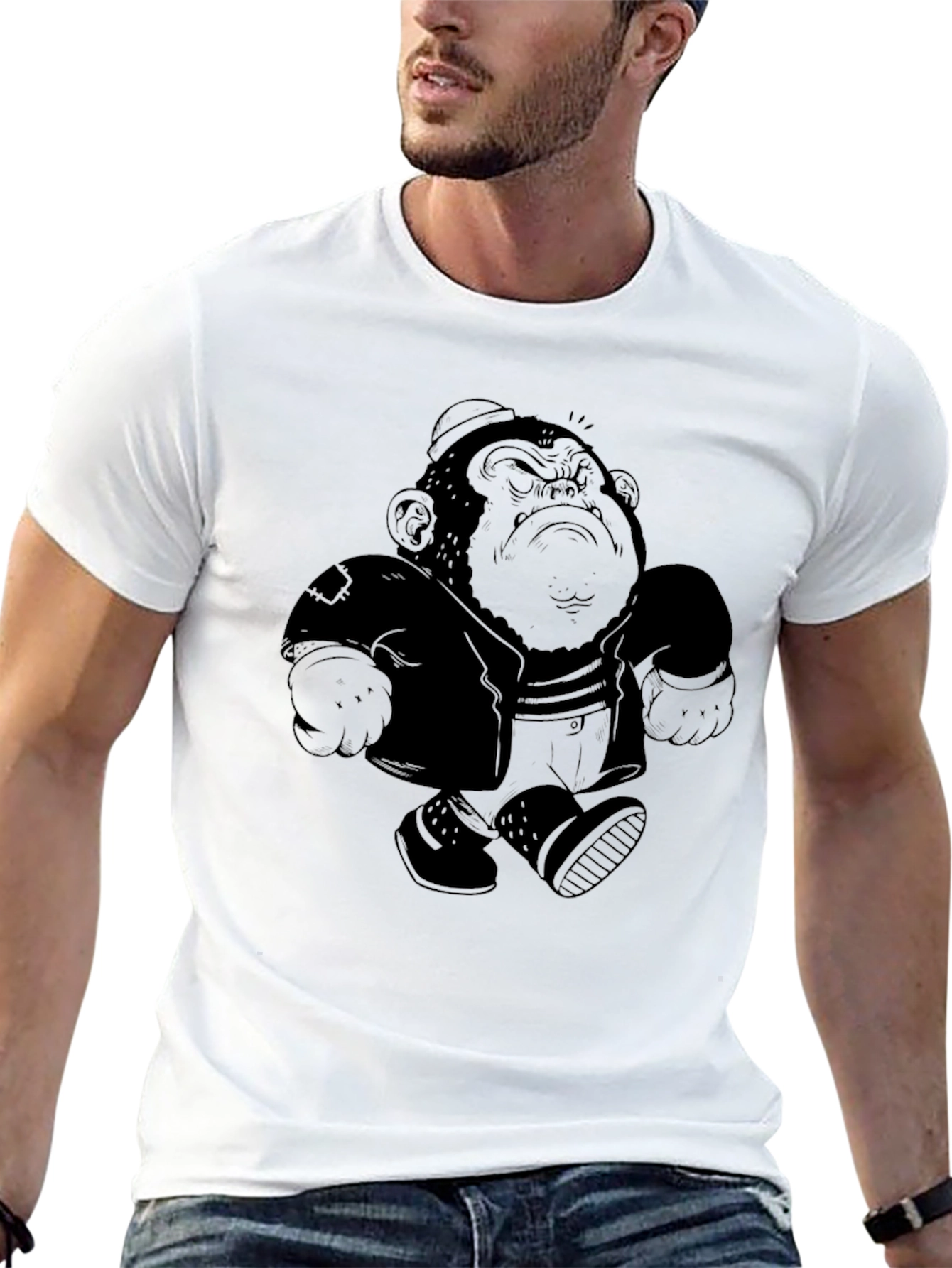 Cool Monkey Graphic Tee - Mens Black T-Shirt