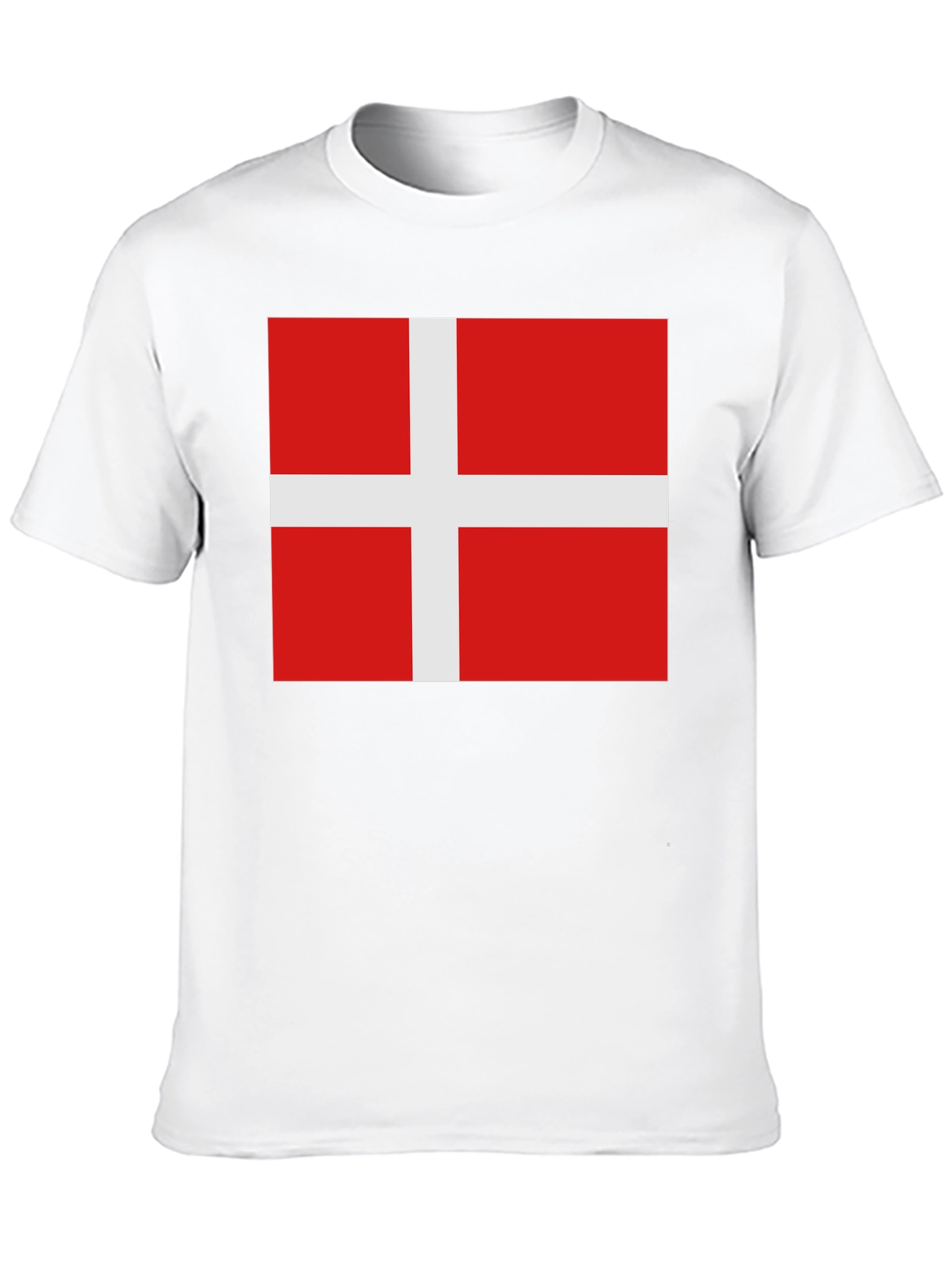 Denmark Flag T-Shirt - Black Cotton Tee