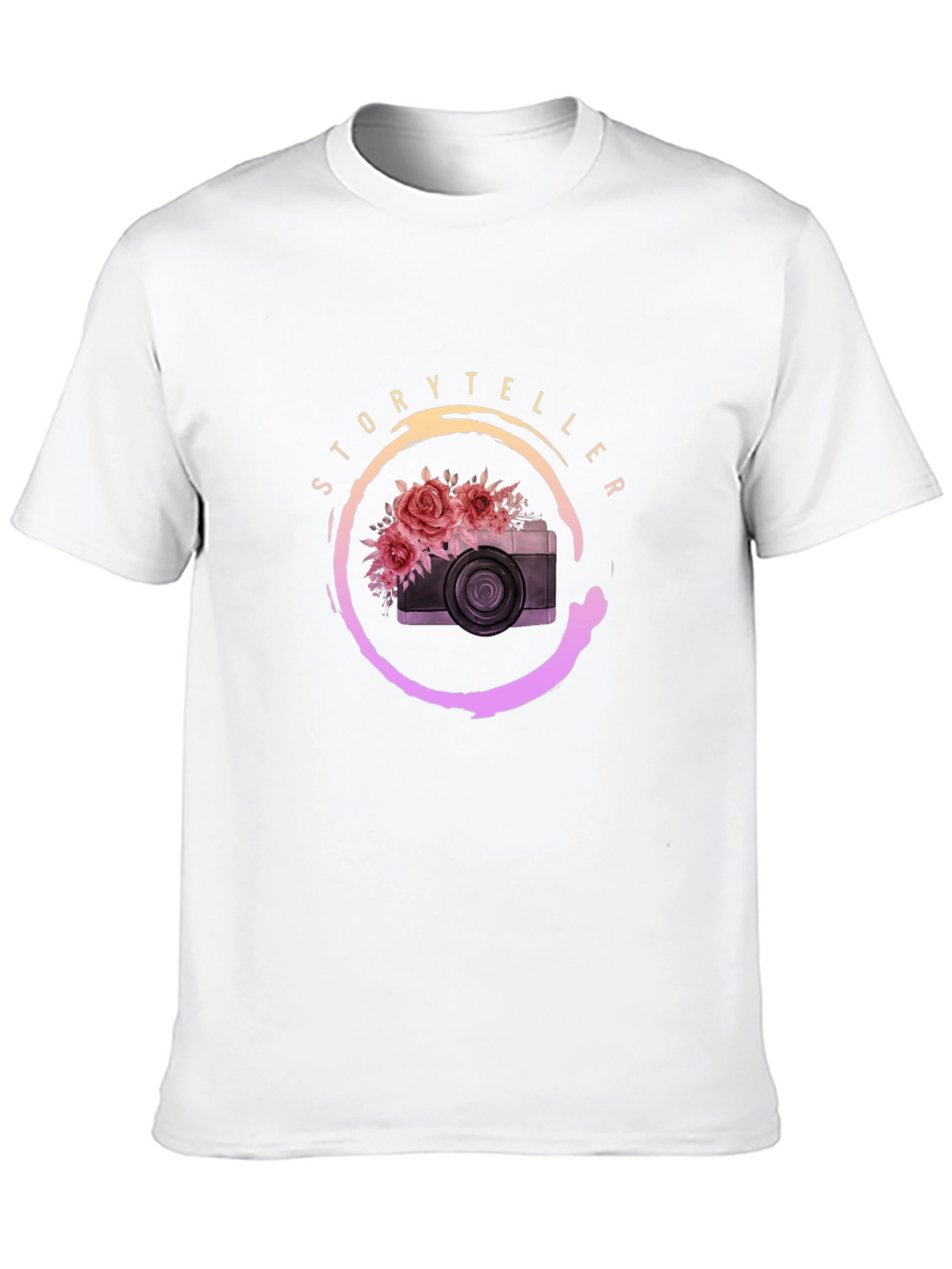 Storyteller Camera Floral Graphic Tee - Black