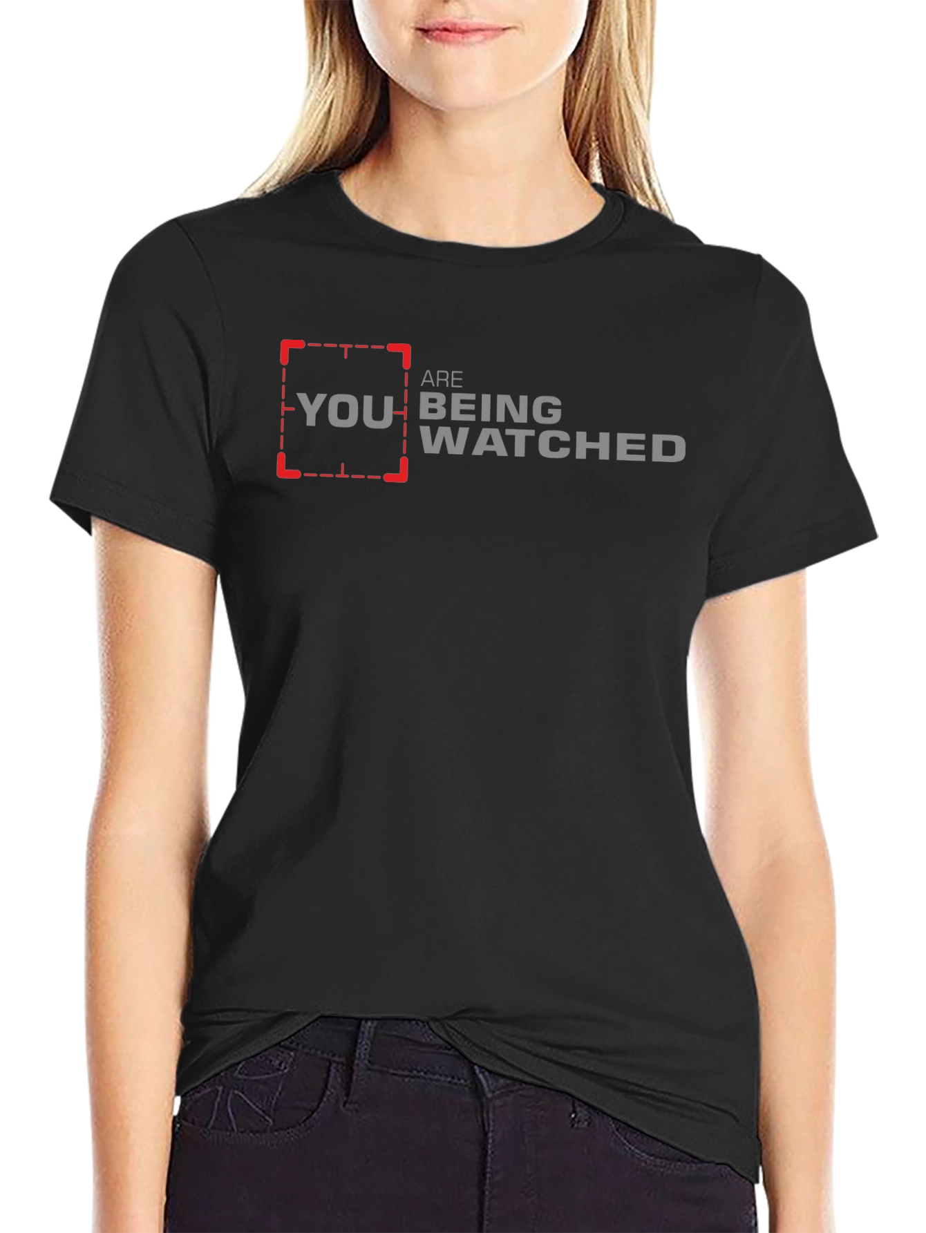 You Are Being Watched T-Shirt - Black Graphic Tee